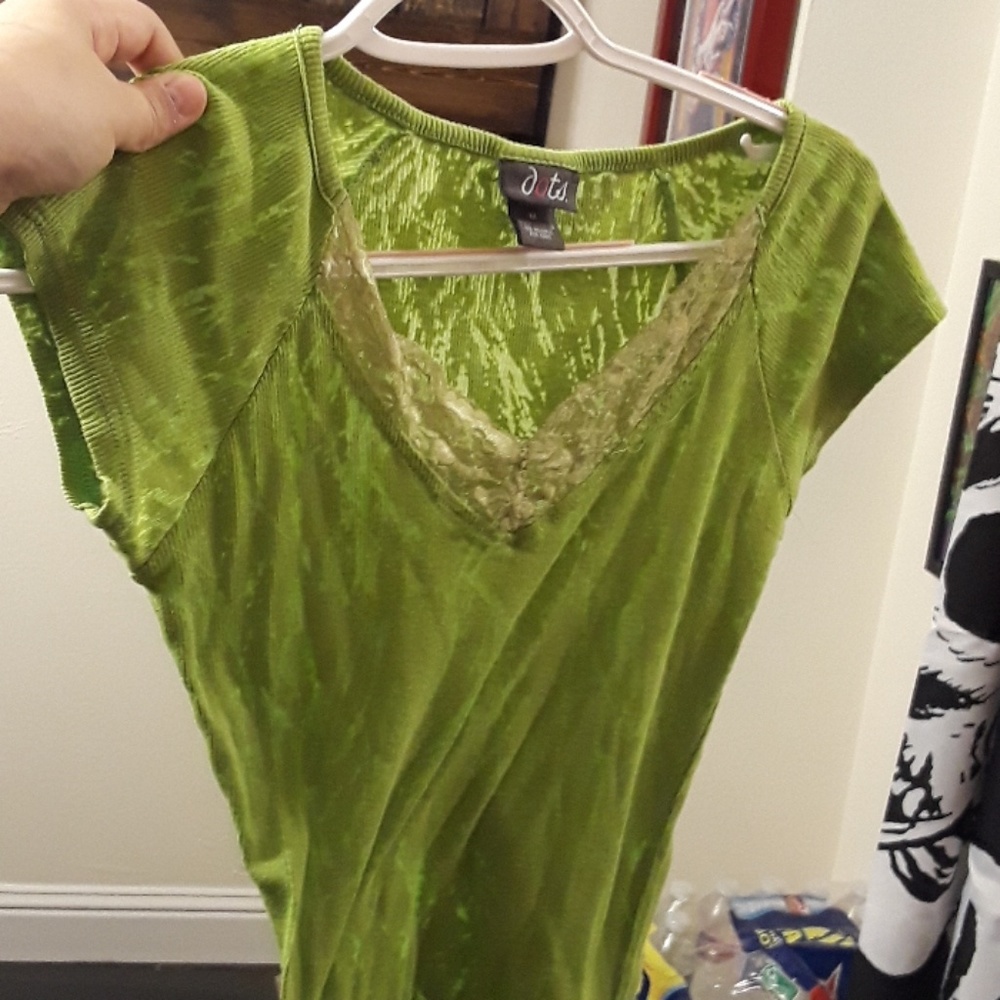 Apple Green Lace Top